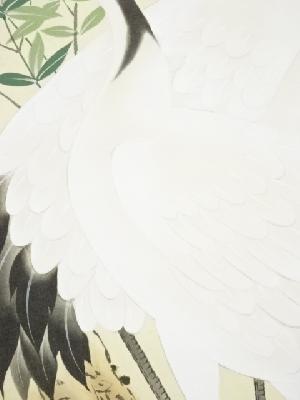 道具 ] - 道具 細野南洞筆 松竹梅鶴亀 肉筆絹本掛軸（共箱）ネット